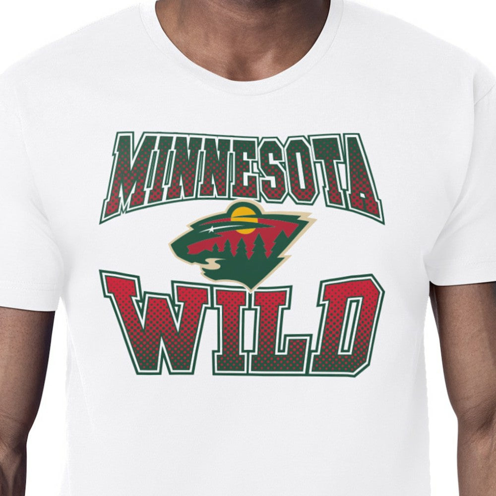 Minnesota Wild Starter Comic Style Team Graphic T-Shirt - White - NHL