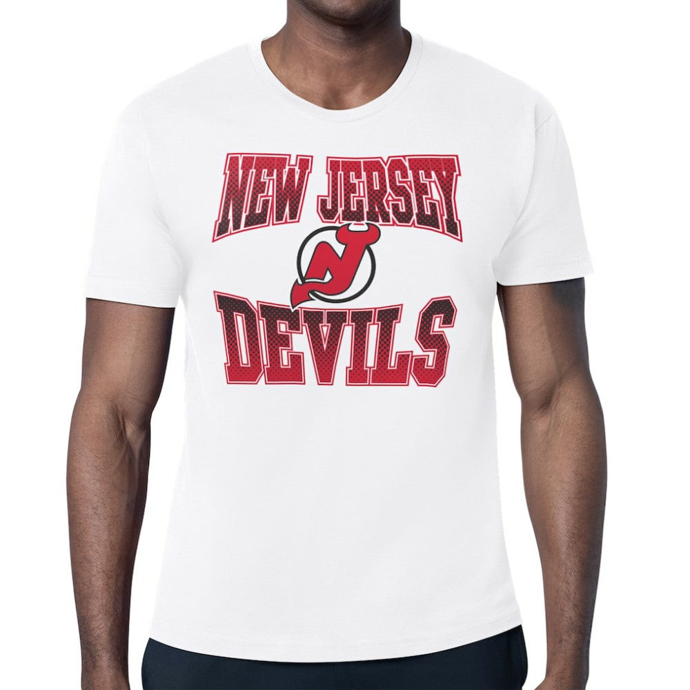 New Jersey Devils Starter Comic Style Team Graphic T-Shirt - White - NHL