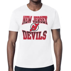 New Jersey Devils Starter Comic Style Team Graphic T-Shirt - White - NHL