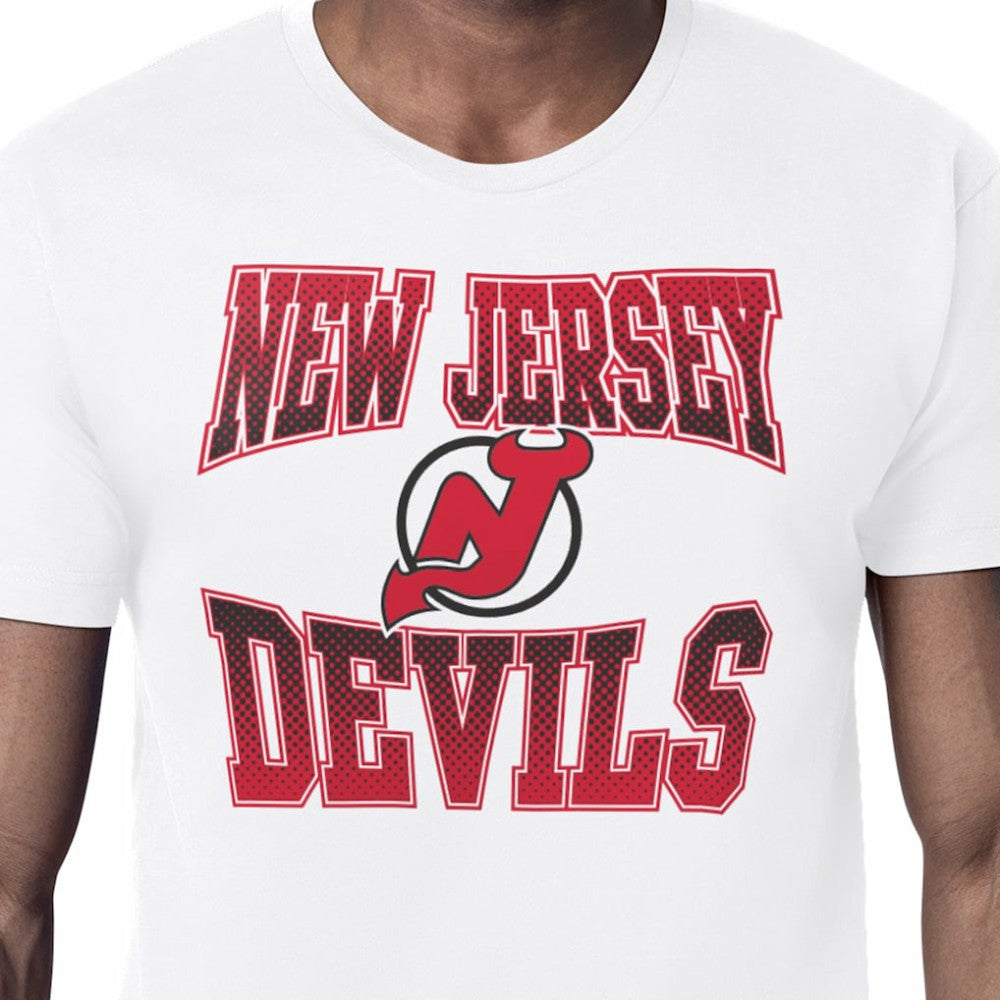New Jersey Devils Starter Comic Style Team Graphic T-Shirt - White - NHL