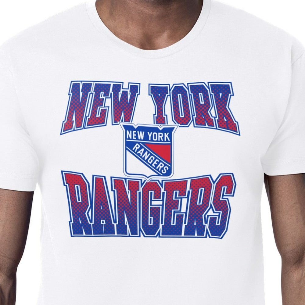 New York Rangers Starter Comic Style Team Graphic T-Shirt - White - NHL