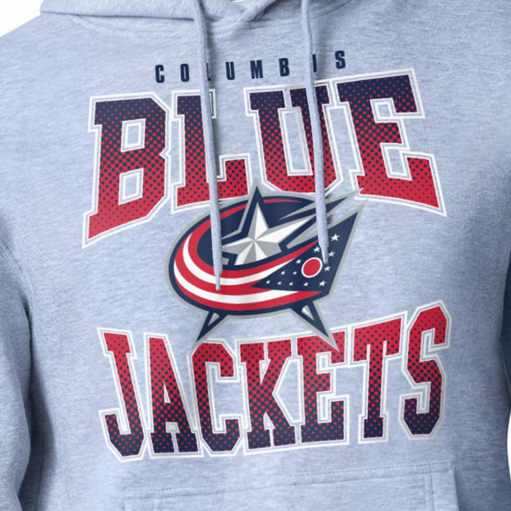 Columbus Blue Jackets Starter Comic Style Team Graphic Hoodie - Gray - NHL
