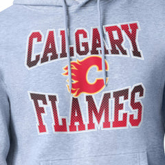 Calgary Flames Starter Comic Style Team Graphic Hoodie - Gray - NHL