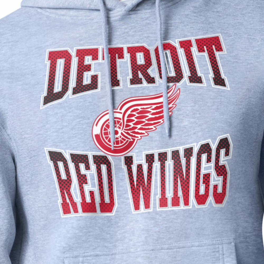 Detroit Red Wings Starter Comic Style Team Graphic Hoodie - Gray - NHL