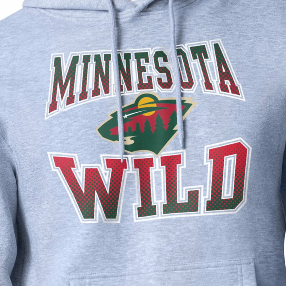 Minnesota Wild Starter Comic Style Team Graphic Hoodie - Gray - NHL