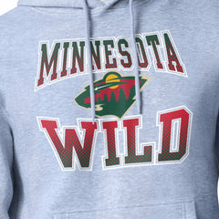 Minnesota Wild Starter Comic Style Team Graphic Hoodie - Gray - NHL