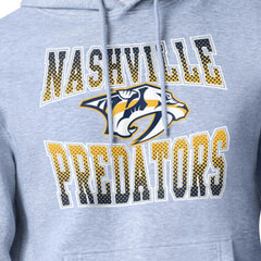 Nashville Predators Starter Comic Style Team Graphic Hoodie - Gray - NHL