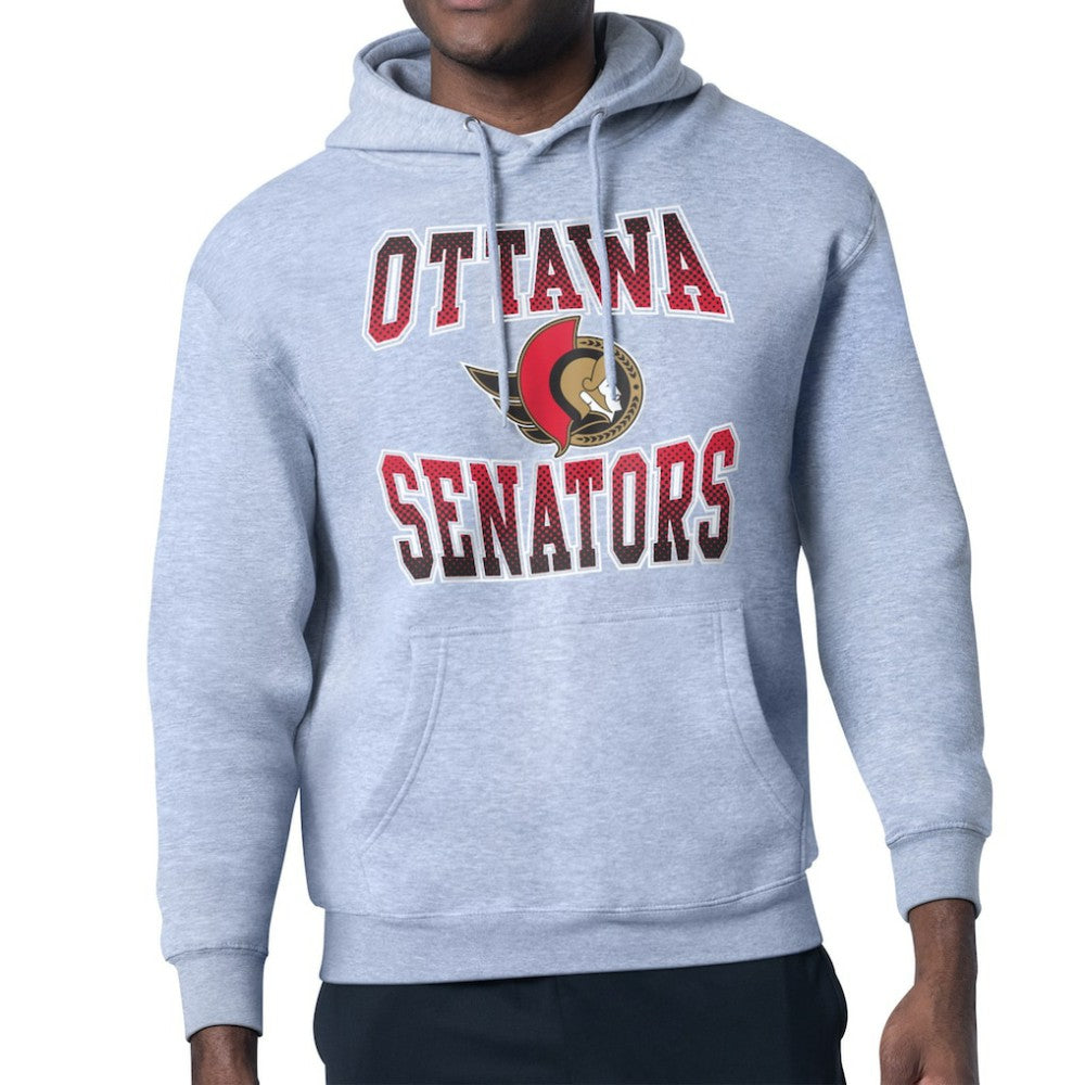 Ottawa Senators Starter Comic Style Team Graphic Hoodie - Gray - NHL