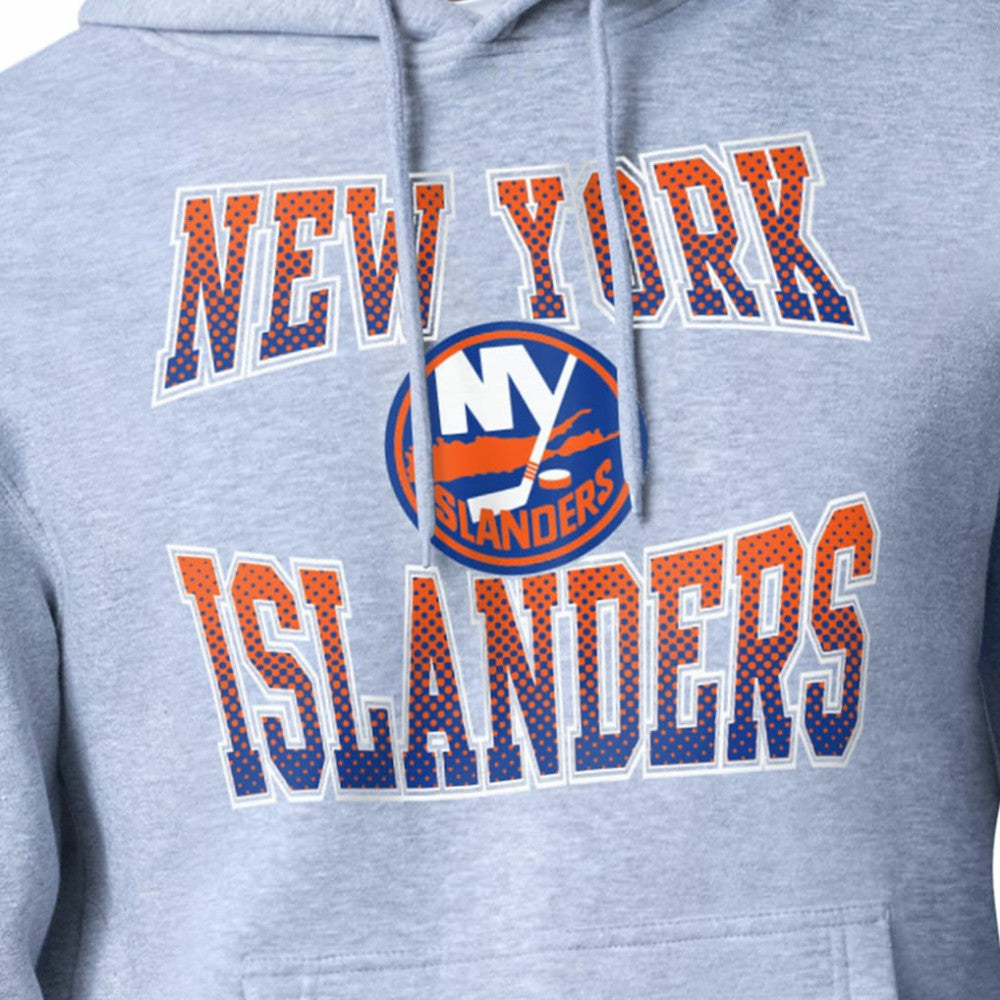 New York Islanders Starter Comic Style Team Graphic Hoodie - Gray - NHL