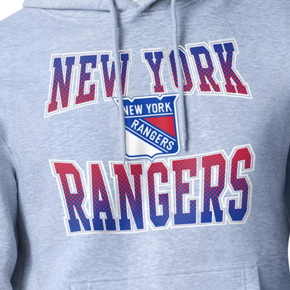 New York Rangers Starter Comic Style Team Graphic Hoodie - Gray - NHL
