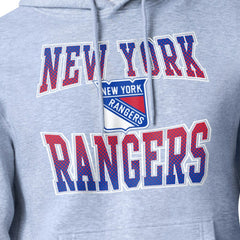 New York Rangers Starter Comic Style Team Graphic Hoodie - Gray - NHL