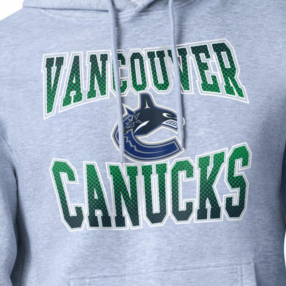Vancouver Canucks Starter Comic Style Team Graphic Hoodie - Gray - NHL