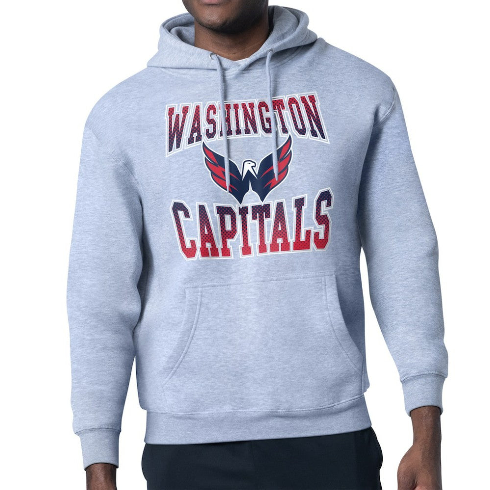 Washington Capitals Starter Comic Style Team Graphic Hoodie - Gray - NHL
