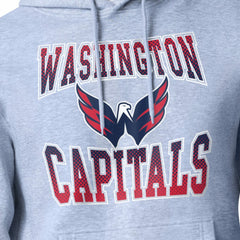 Washington Capitals Starter Comic Style Team Graphic Hoodie - Gray - NHL