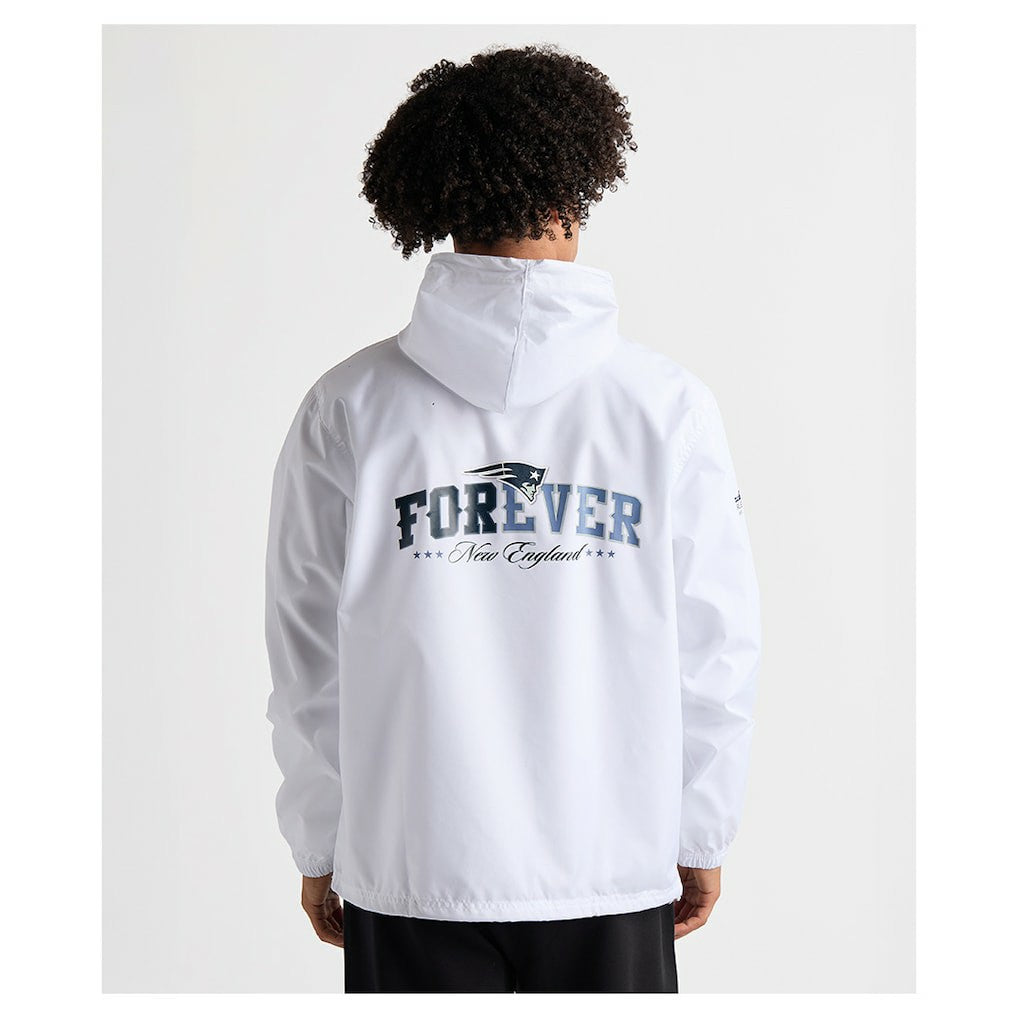 Charles River x New England Patriots Pack-N-Go Half-Zip Hoodie White | NFL