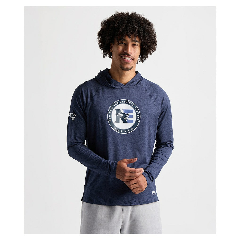 Charles River x New England Patriots Cayak Hooded Long Sleeve T-Shirt Navy | NFL