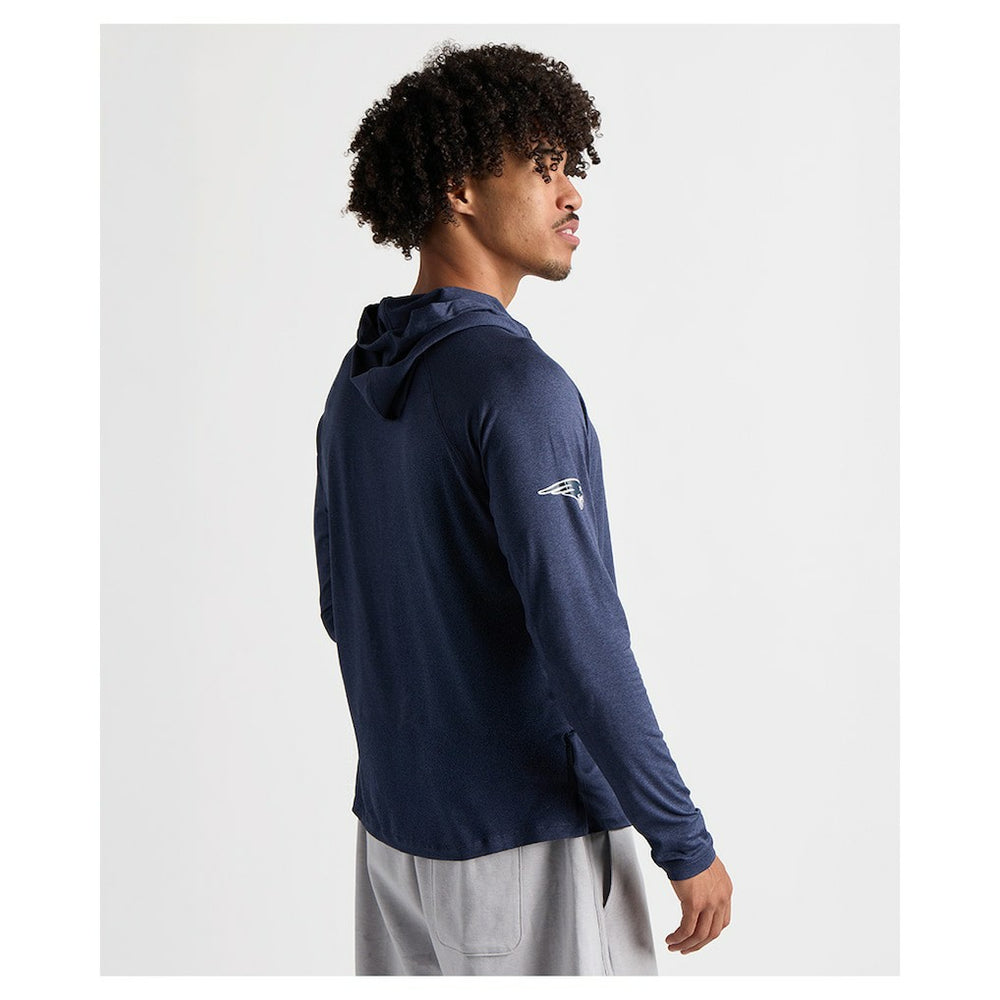 Charles River x New England Patriots Cayak Hooded Long Sleeve T-Shirt Navy | NFL