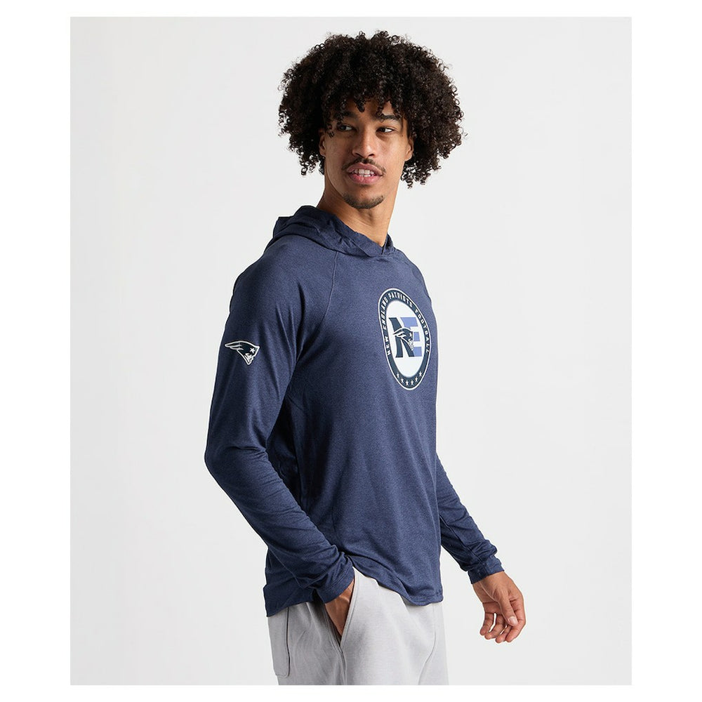 Charles River x New England Patriots Cayak Hooded Long Sleeve T-Shirt Navy | NFL
