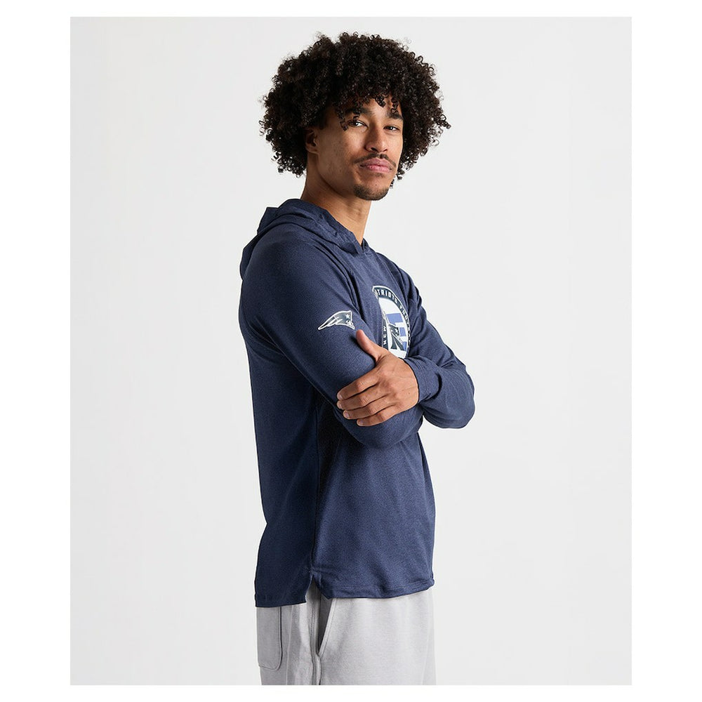 Charles River x New England Patriots Cayak Hooded Long Sleeve T-Shirt Navy | NFL