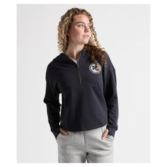 Charles River x New England Patriots Women's Willow Fleece Quarter-Zip Hoodie Navy | NFL