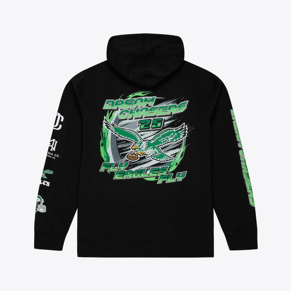 Philadelphia Eagles Dream Chasers Fly Hoodie Black | Mitchell & Ness