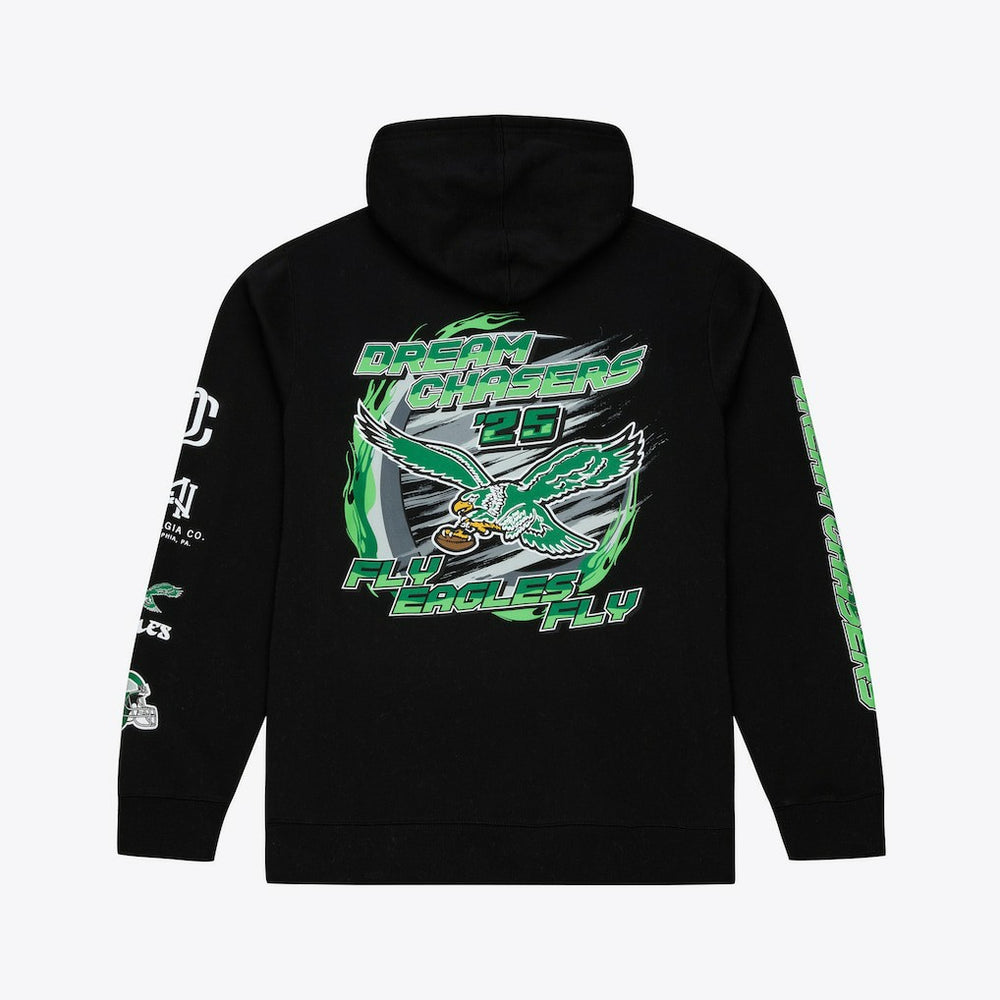Philadelphia Eagles Dream Chasers Fly Hoodie Black | Mitchell & Ness