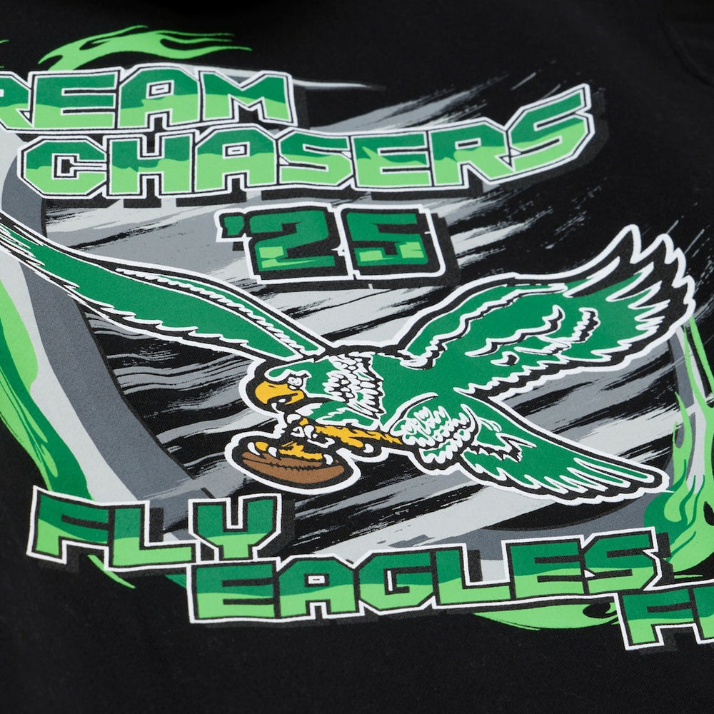 Philadelphia Eagles Dream Chasers Fly Hoodie Black | Mitchell & Ness