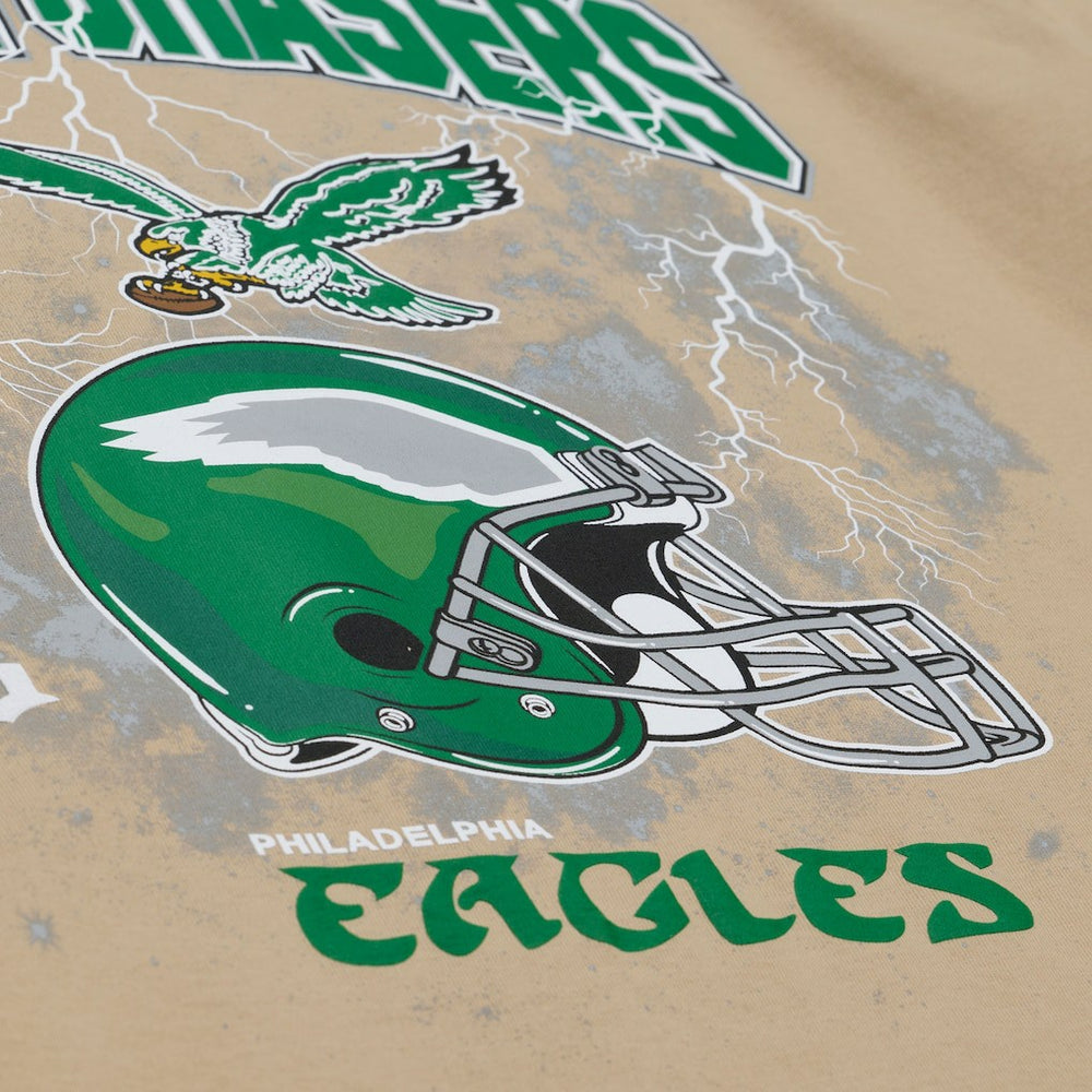 Philadelphia Eagles Dream Chasers Rings T-Shirt Khaki | Mitchell & Ness