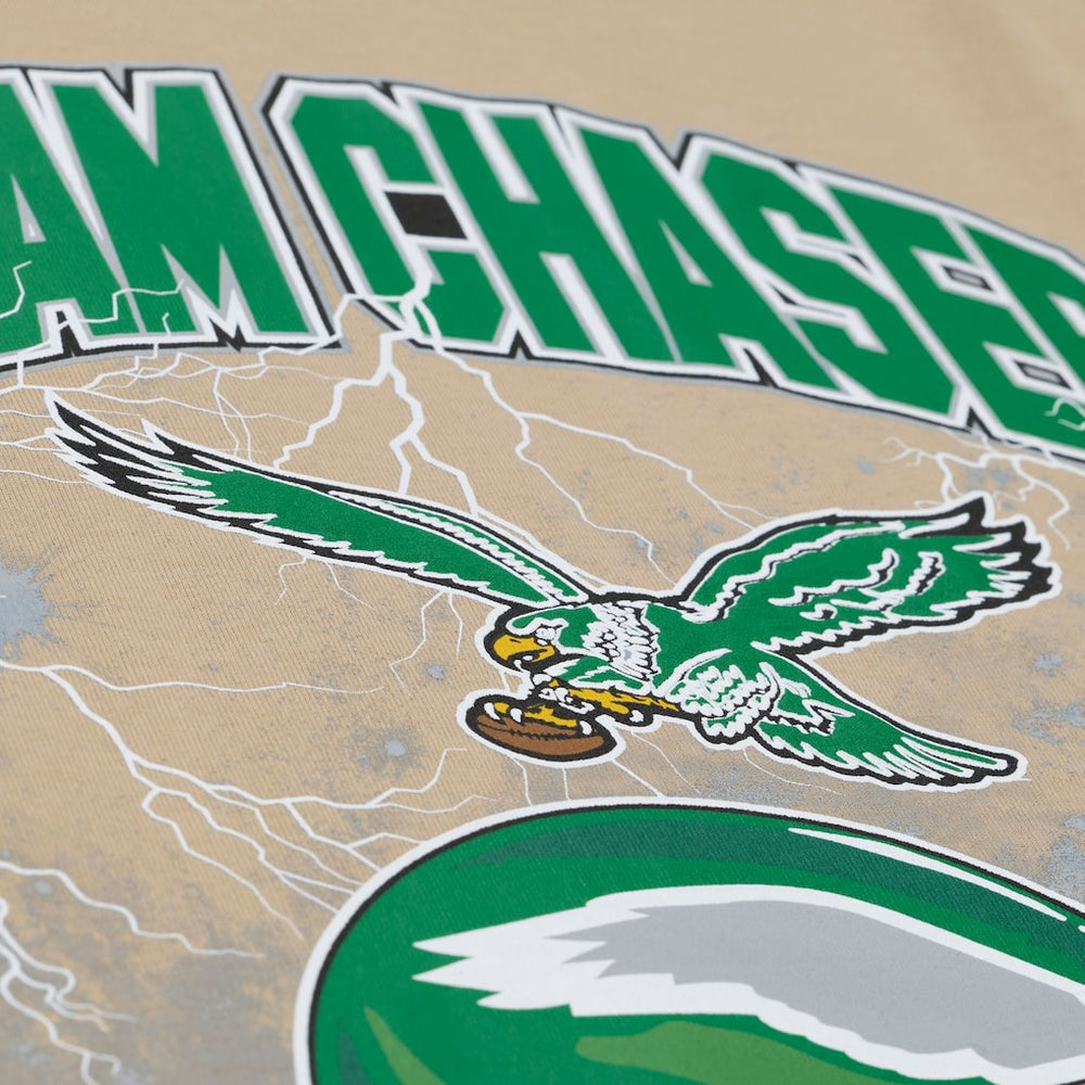 Philadelphia Eagles Dream Chasers Rings T-Shirt Khaki | Mitchell & Ness