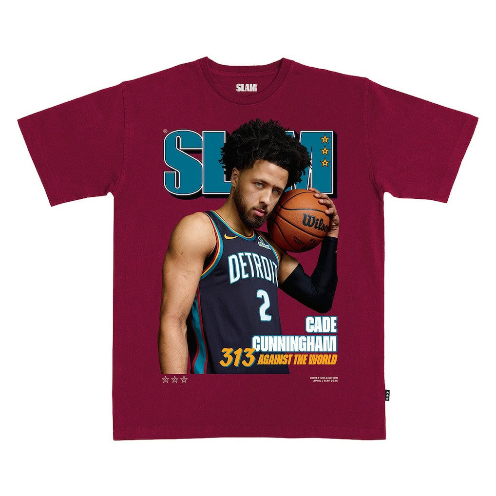 Cade Cunningham Detroit Pistons SLAM Unisex Cover T-Shirt Maroon - NBA