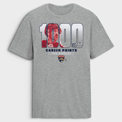 Brad Marchand Florida Panthers 1,000 Career Points Legacy T-Shirt - Gray - NHL