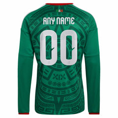Mexico National Team 2026 Home Replica Long Sleeve Custom Jersey Green | Adidas cheap