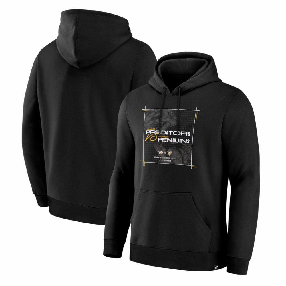Nashville Predators vs. Pittsburgh Penguins 2025 NHL Global Series Matchup Legacy Hoodie - Black - NHL