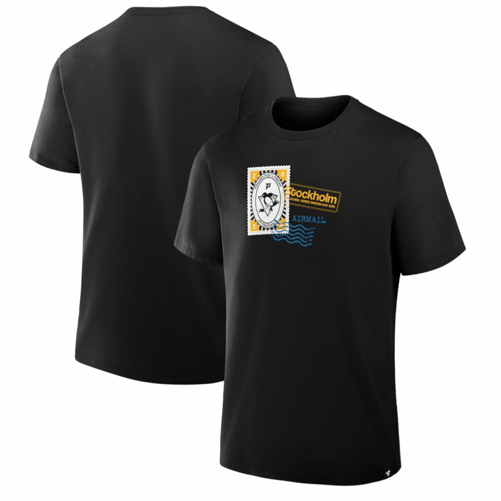 Pittsburgh Penguins 2025 NHL Global Series Hometown To Stockholm Legacy T-Shirt - Black - NHL