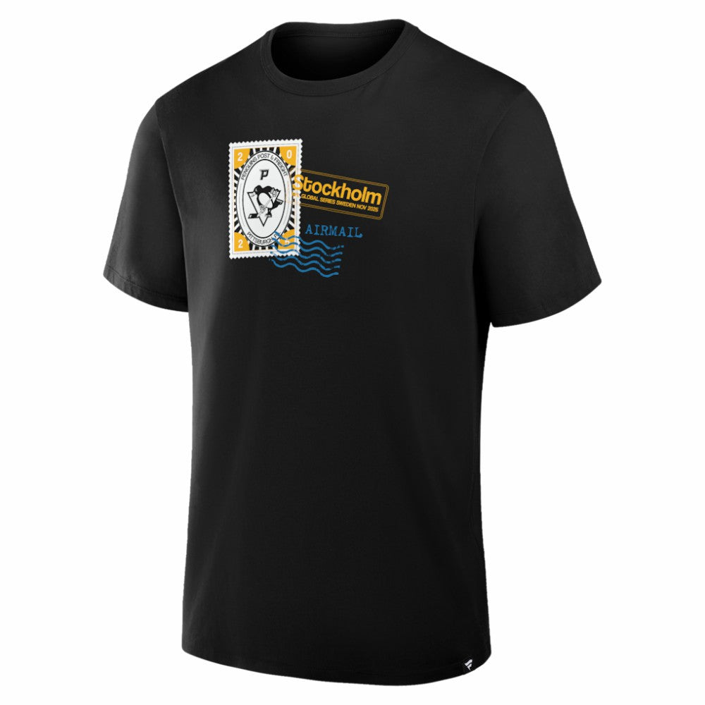Pittsburgh Penguins 2025 NHL Global Series Hometown To Stockholm Legacy T-Shirt - Black - NHL