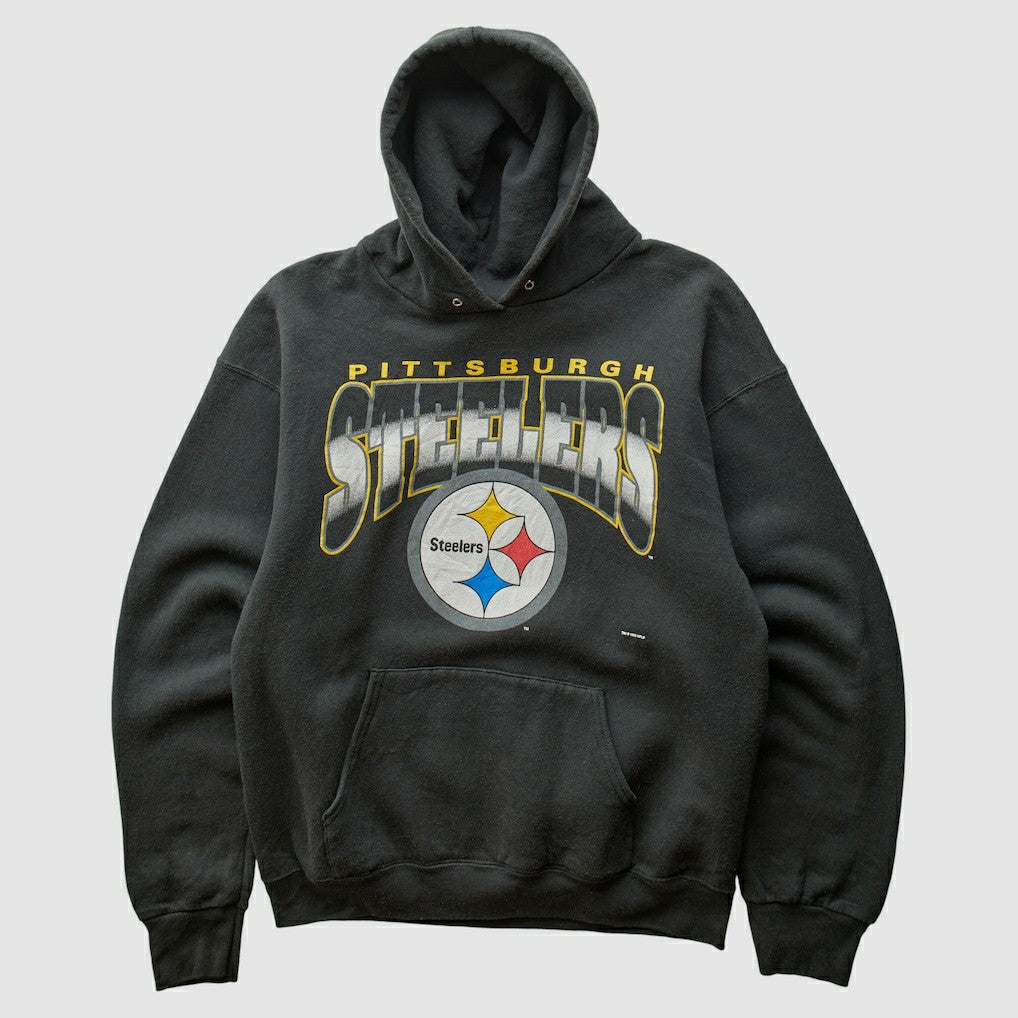 Pittsburgh Steelers 90s Hooded Pullover Sweatshirt Black Vintage | Fanatics