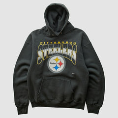 Pittsburgh Steelers 90s Hooded Pullover Sweatshirt Black Vintage | Fanatics