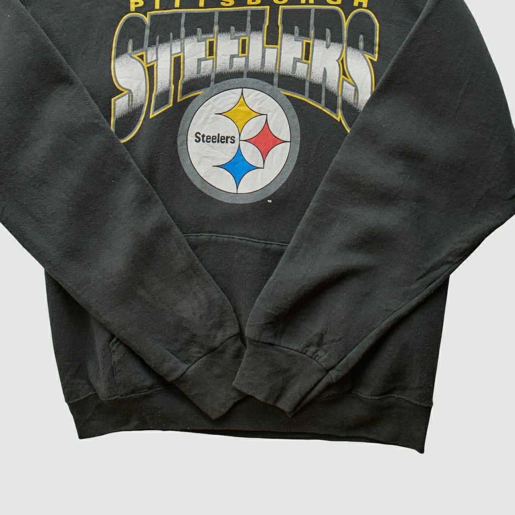 Pittsburgh Steelers 90s Hooded Pullover Sweatshirt Black Vintage | Fanatics
