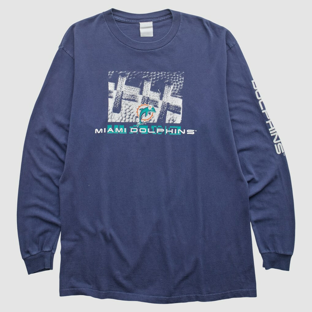 Miami Dolphins 2000s Long Sleeve T-shirt Navy Vintage | Fanatics