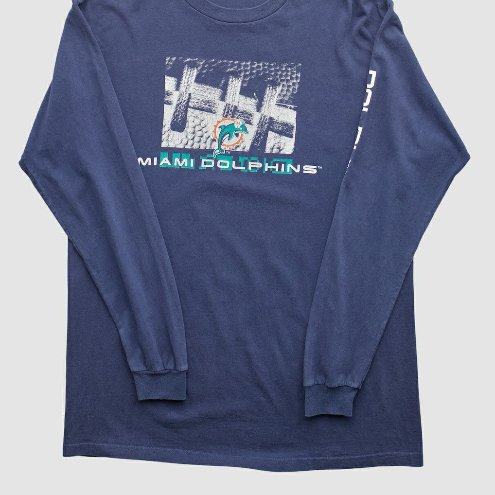 Miami Dolphins 2000s Long Sleeve T-shirt Navy Vintage | Fanatics