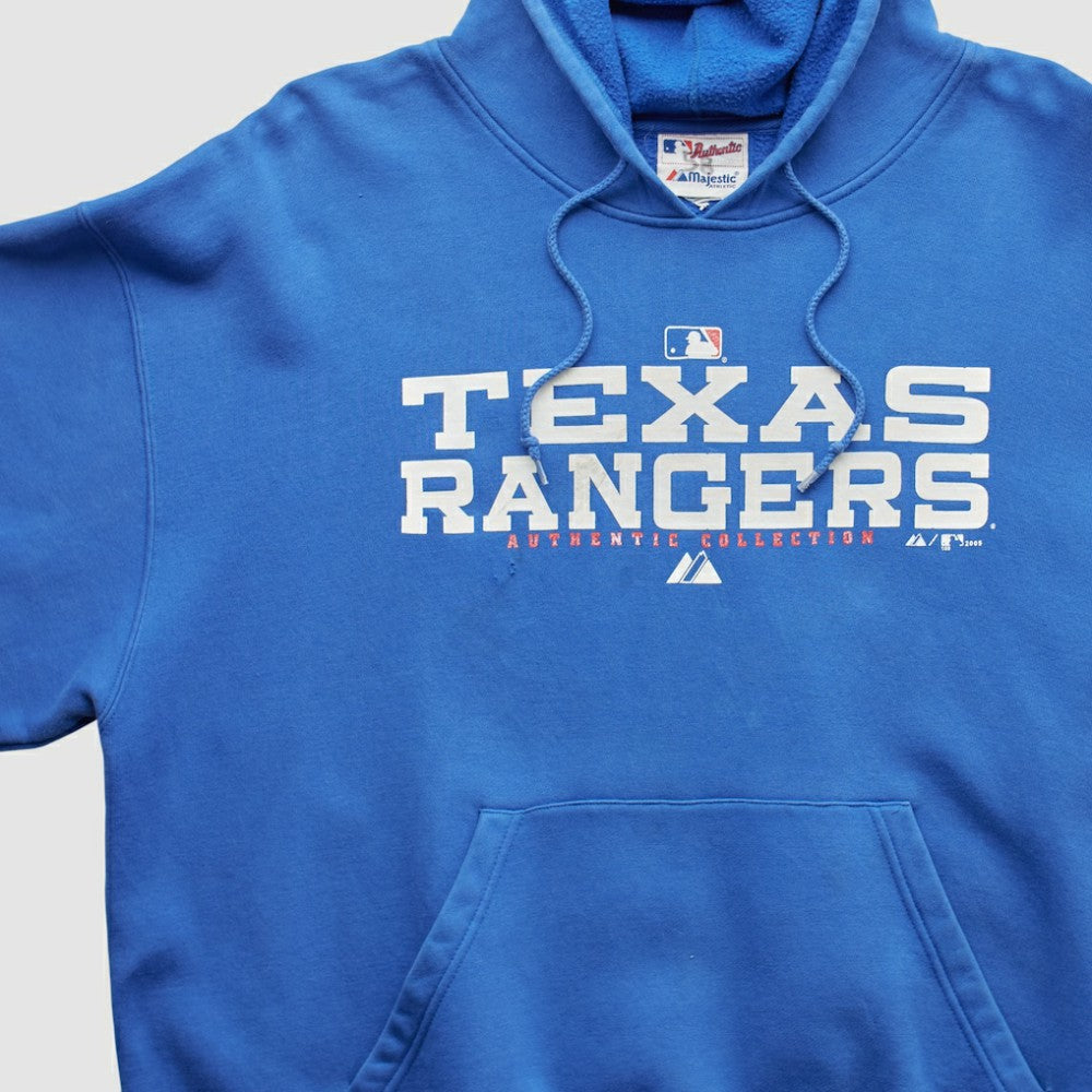 Texas Rangers Majestic 2000s Hooded Pullover Sweatshirt - MLB