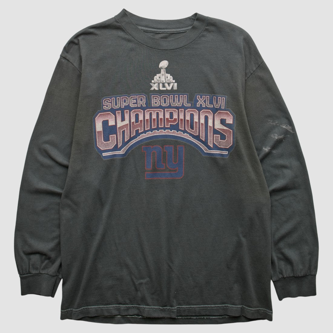 New York Giants 2012 Long Sleeve T-shirt Black Vintage | Fanatics