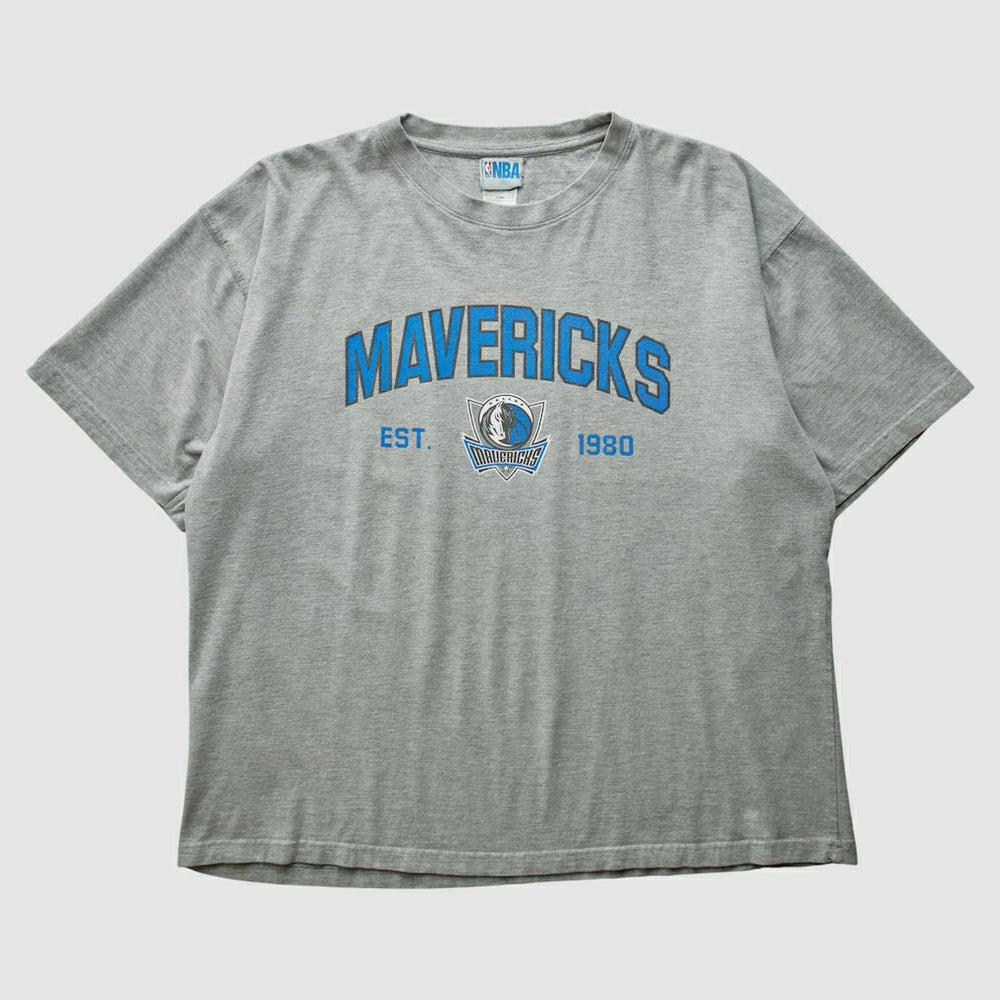 Dallas Mavericks NBA 2000s T-shirt Heather Gray Vintage - NBA