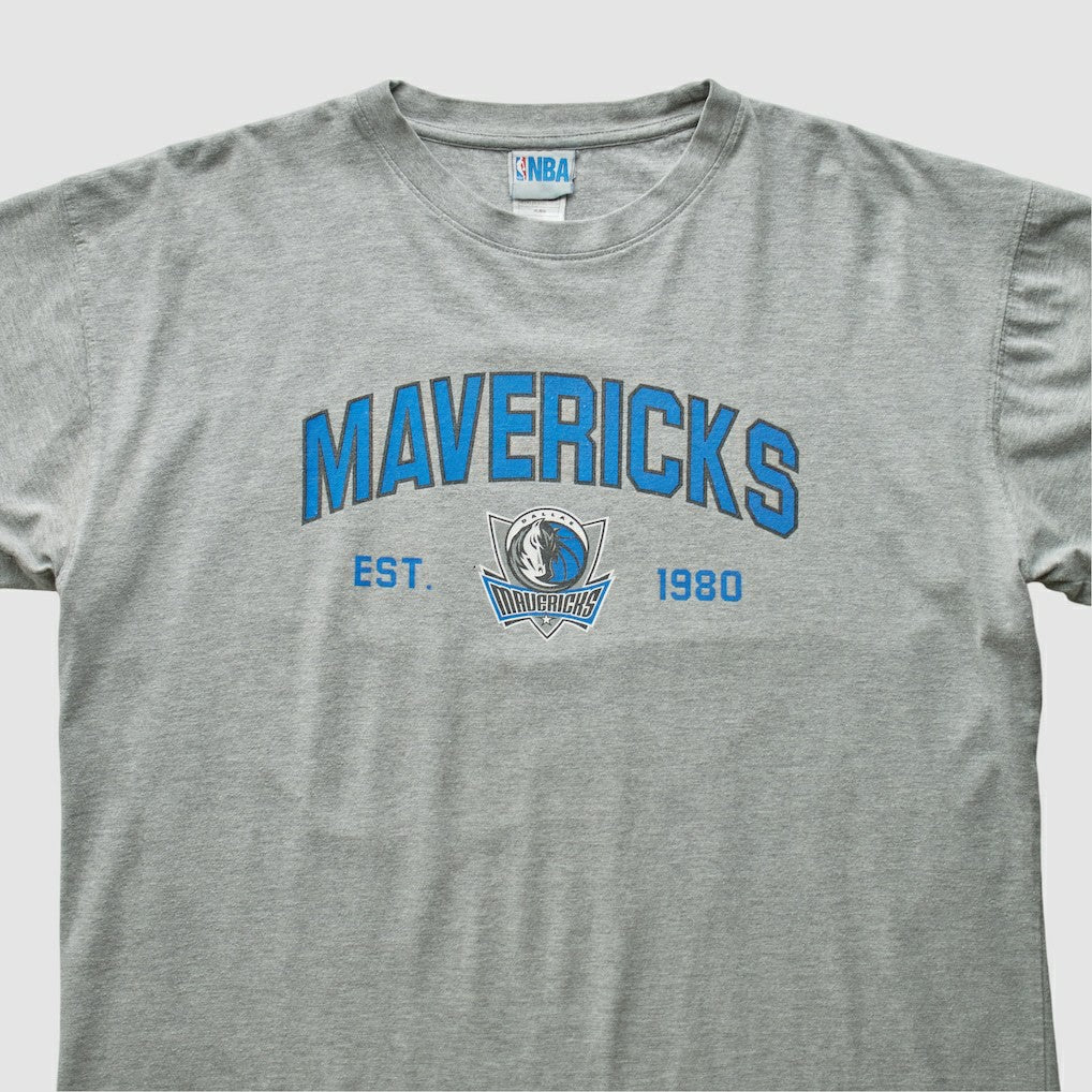 Dallas Mavericks NBA 2000s T-shirt Heather Gray Vintage - NBA