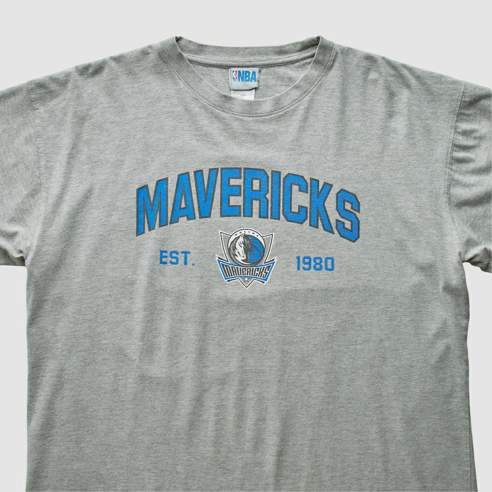 Dallas Mavericks NBA 2000s T-shirt Heather Gray Vintage - NBA