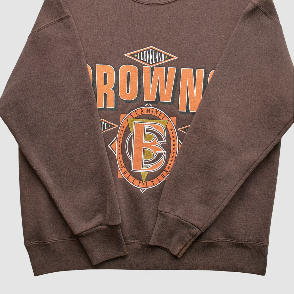 Cleveland Browns Home Team Advantage 90s Sweatshirt Brown Vintage | Fanatics