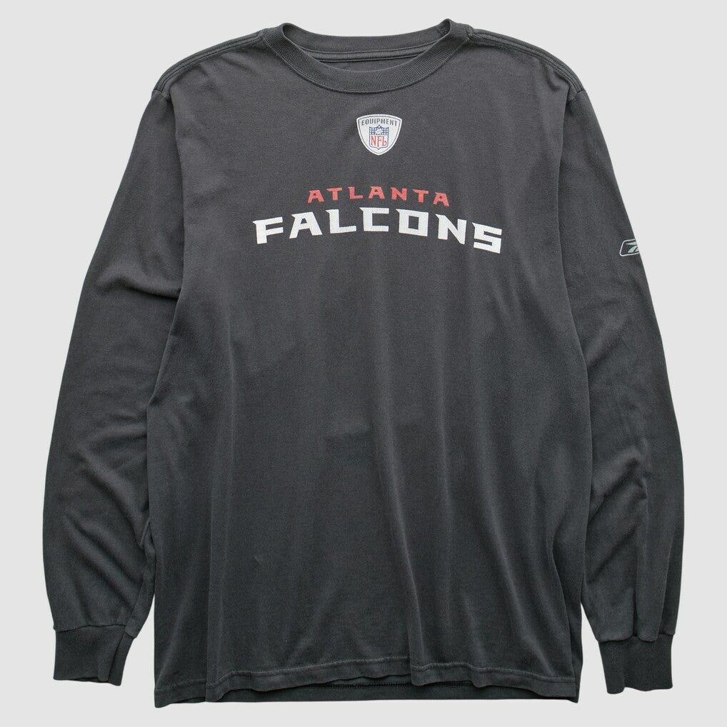 Atlanta Falcons Reebok 2000s Long Sleeve T-shirt Charcoal Vintage | Fanatics