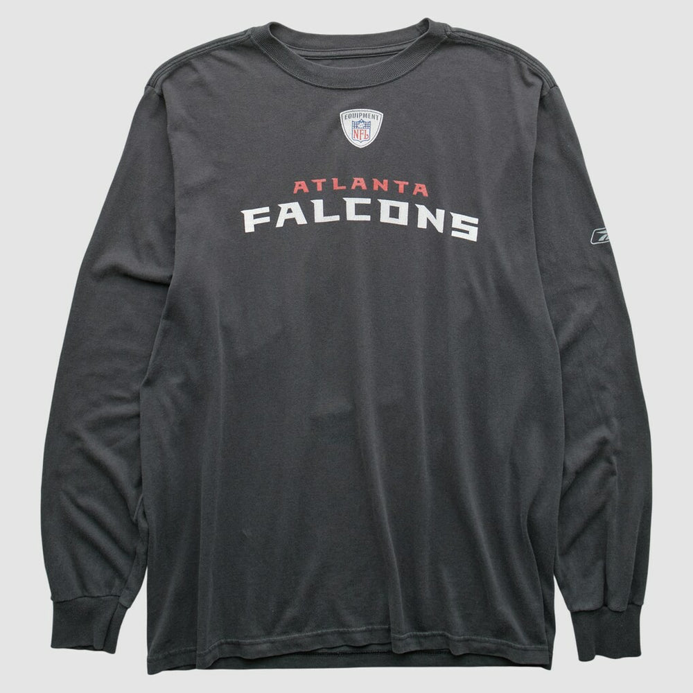 Atlanta Falcons Reebok 2000s Long Sleeve T-shirt Charcoal Vintage | Fanatics