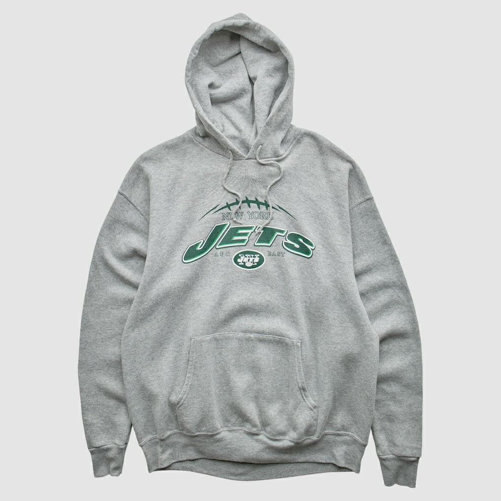 New York Jets NFL 2000s Hooded Pullover Sweatshirt Heather Gray Vintage | Fanatics