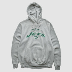 New York Jets NFL 2000s Hooded Pullover Sweatshirt Heather Gray Vintage | Fanatics